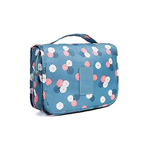 Floral Hanging Roll Up Bag Toiletry Bag Waterproof Cosmetic Makeup Case with Hook Foldable Travel Organizer for Travelling, Camping, Business Trip Cover