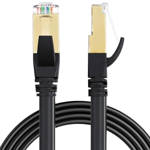 Cable Ethernet Cat 8 RJ45 LAN 3ft Negro miniatura 2