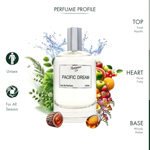 Image of Pacific Dream | Luxury Men Eau De Parfum | Aquatic Floral Woody | Perfume Spray for Man | Strong & Long Lasting Fragrance | Luxury Gift for Him | 100 ml