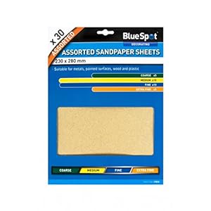 Blue Spot 19850 Assorted Sandpaper (30 Pieces)