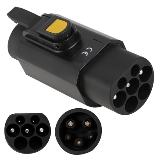 Jiacheng Type 2 auf Type 1 EV Ladeadapter, 32A IEC 62196 zu SAE J1772 Ladekonverter für Type 1 Elekâ€¦ – Miniatur