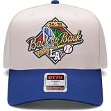 Back to Back Baseball 2025 World & League Champions Embroidered Patch Hat | Los Angeles LA Merch | Snapback for Men & Women (US, Alpha, One Size, Royal/Natural Vintage Back to Back)