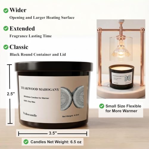VOHO Wickless Candles for Candle Warmer Lamp, 4 Pack Candle Gifts for Men by VOHO - Used condition - Image 3
