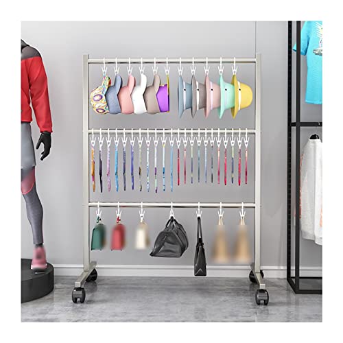 Porte-manteau mobile et présentoir de vente au détail pour boutique
