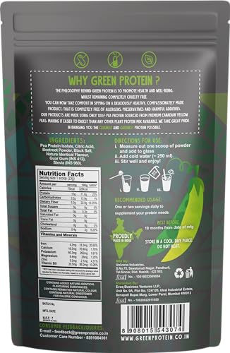 Image of GREEN PROTEIN Plant Protein Isolate Powder, Vegan Plant Protein, No Added Sugar, 100% Vegan, Soy Free, Dairy Free, Gluten Free, Allergen Free, Watermelon Flavor, 15g Protein Per Serving, Pouch (500g)