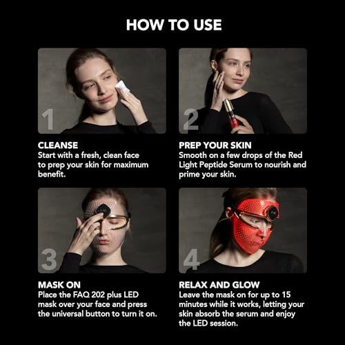 Image of FAQ 202 Plus Advanced 8-Color Light Face Mask - Wireless Skin Care for Glowing Skin - 634 Glow Points - Total Coverage Wearable Skin Care