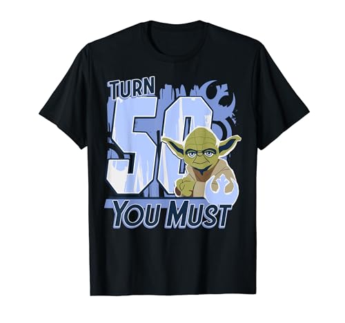 Star Wars Yoda Turn 50 You Must Rebel Logo Portrait T-Shirt