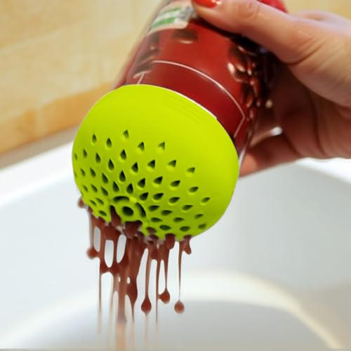 3PCS Silicone Can Strainer for Kitchen Use, Multipurpose Mini Colander and Food Drainer, Space-Saving Clip-On Strainer Tool for Cans (Green)