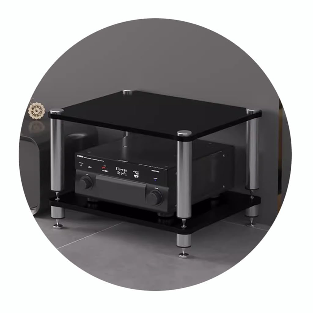 Mobile HiFi a 2/3/4 Ripiani con Piedini Antiurto, Supporto per Giradischi e mobiletto - Perfetto per organizzare Il Tuo impianto Home Theater.