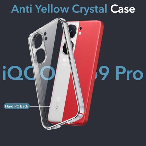 Image of Jkobi Lifetime Anti-Yellow Clear Back Cover Case for Vivo iQOO Neo9 Pro (Sleek Hard Crystal | Shockproof and Camera Protection)