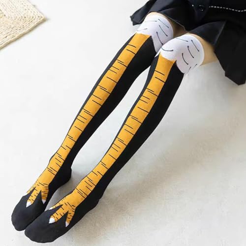 Chicken Leg Socks Erwachsene Witzige Socken Fun Hühner Legs Sock Kostüm Damen Hühnersocken Geschenke Vogel Paw Hühnerbein Overknee Stocking Witzig Personalisierte Wärmer Strümpfe Komische Stockings