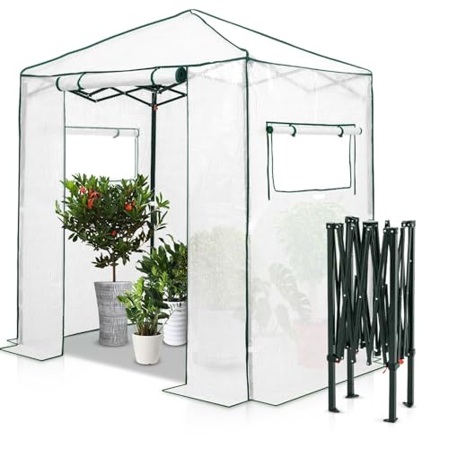EAGLE PEAK Instant Pop-up Greenhouse, Indoor Outdoor Plant Gardening Green