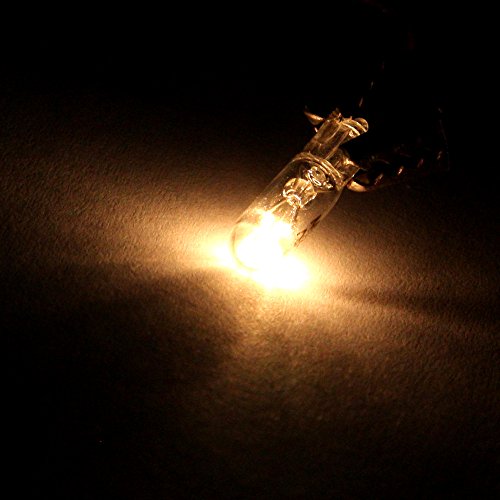 Cciyu T5 Wedge 37 58 70 73 74 White 12V 1 Led Car Auto Dashboard Gauge Side Light Bulb Lamp (Warm White) #TOP6