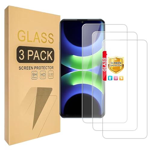 Lucyliy (3 Pack) Compatible with Huawei Nova Y72S Screen Protector Tempered Glass，Case Friendly [Anti Scratch][Hardness 9H ][High definition]