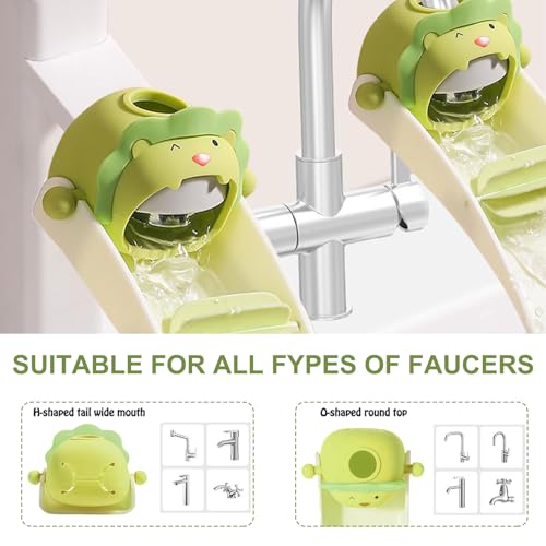 Wasserhahn Verlängerung Kinder，Tierverlängerung, Händewaschassistent,Wasserhahn Aufsatz Kinder Für Wasserhähne In Küchen Und Toiletten(Grün)