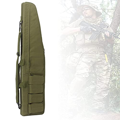 DFANCE Funda para Armas Doble Premium,Maletin Arma Larga,Bolsa para Rifle Funda para Transporte de Armas,Suave Acolchado con Cerradura Carabina Bolsa,para Coleccionistas Arma,Army Green,120CM/47.2IN Cover