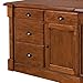 Homestyles Aspen Rustic Cherry Kitchen Island with Wood Drop Leaf, 48