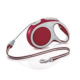 Flexi Vario  Retractable Dog Leash (Cord), 26 ft, Medium, Red