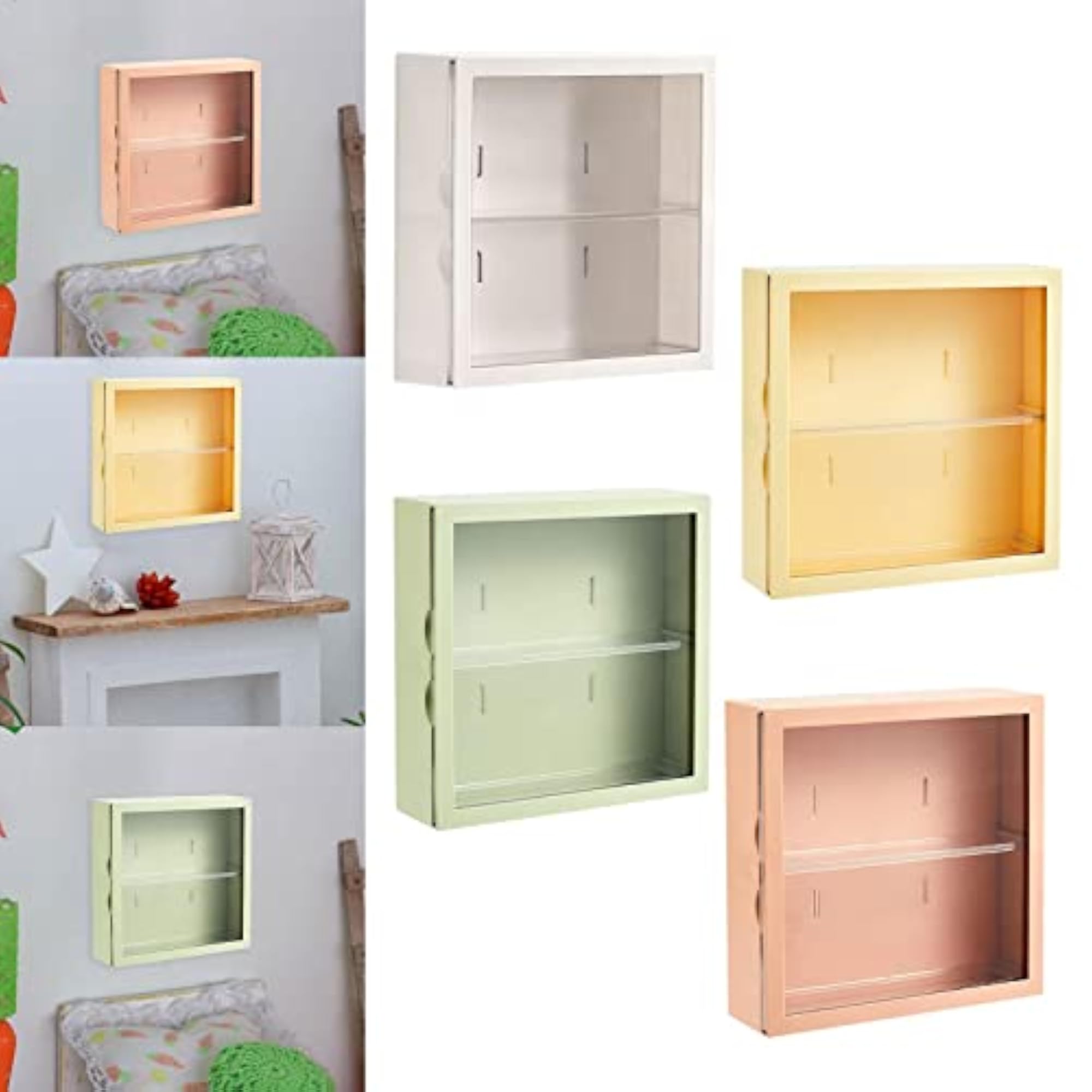 2 Layer Clear Display Case Storage Box for Mini Toys