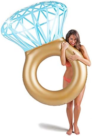 Diligencer Inflatable Large Diamond Ring Pool Floating Ring For Baby Kids Adults Fun Blow Up Summer Beach Swimming Pool Party