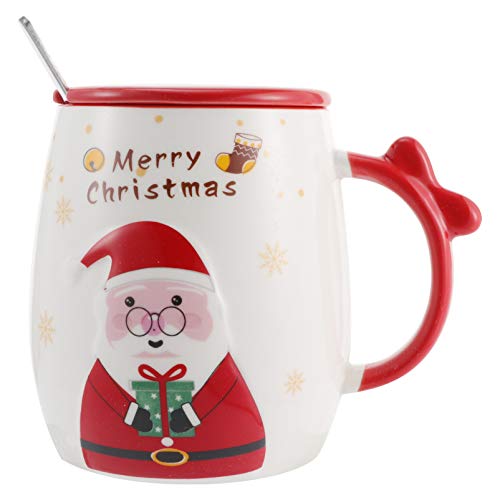Caneca Cabilock Merry Christmas Cup com desenho de Papai Noel impresso água bebendo caneca com alça
