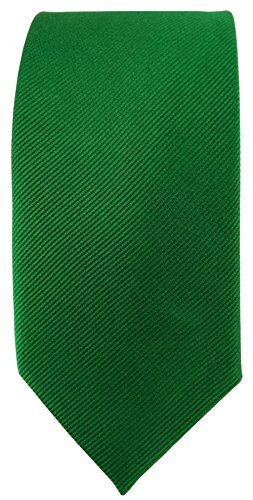 Cravate 100% pure soie vert à structure rips haut de gamme