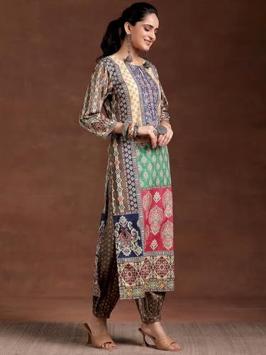 Image of Libas Printed Crepe Straight Kurta