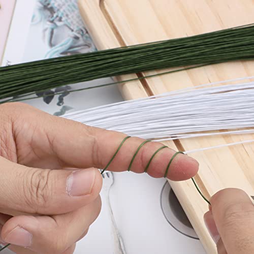 200Pcs Floral Wire With Flower Stem Cutter, 26 Gauge White Floral Wire And Green Florist Wire, 14 Inch Floral Arrangement Kit For Flower Craft Wreath Making Supplies Flower Arrangement Supplies #TOP3
