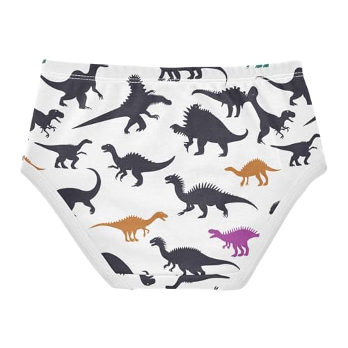 Wusikd Dinosaur Silhouettes Girls' Underwear Cotton Girls Briefs Soft Toddler Underwear 2T2