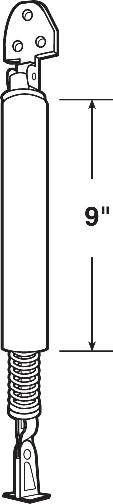 Prime-Line Products K 5076 samozamykacz do drzwi burzowych ze sprężyną amortyzującą, wytrzymały, czarny