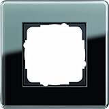 gira esprit glasrahmen schwarz Schalterprogramm Gira 0211505 Abdeckrahmen 1 Fach Esprit Glas C, schwarz