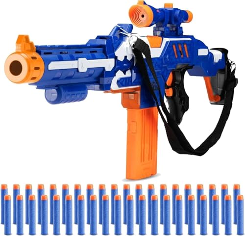 Automatic Toy Foam Blasters Kids - Electric Soft Dart Launcher Set with Scope and Shoulder Strap - Premium Blaster Toys Playset for Boys, Girls, Kids, and Adults - Includes 40 Soft Darts New Version