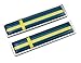 Anawakia Lot de 2 Voiture Autocollants Sticker Drapeau Français La France Allemagne Royaume-Uni Italie Espagne la Suède Amérique UE pour Décoration Voiture Adhésif (la Suède)