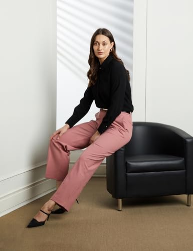 Image of Symbol Premium Women's Polyester Soft Formal Shirt (Button Down | Regular Fit | Desk-to-Dinner) (Available in Plus Sizes)