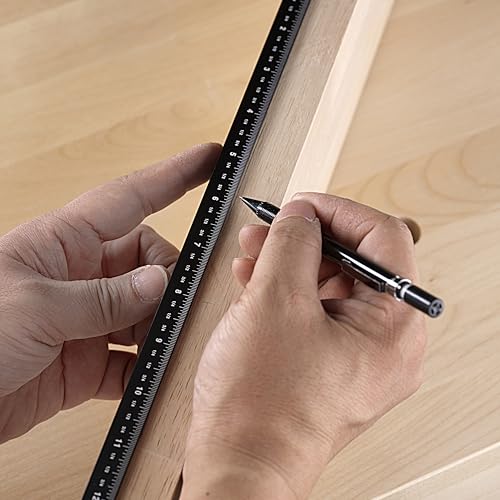Woodraphic 12 Inch Edge Rule – CNC Aluminum Precision Layout and Marking Tool for Woodworking, Joinery, Cabinetmaking, and Edge Referencing on Straight Cuts by Woodraphic - Image 4