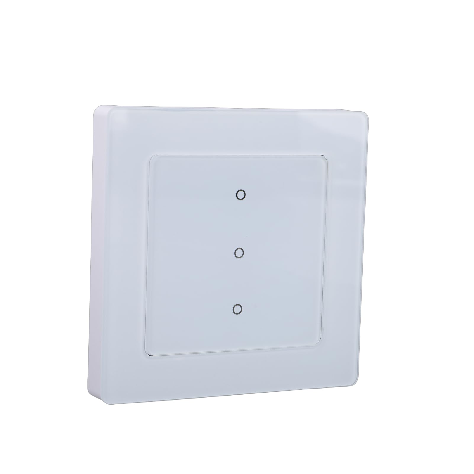 Bediffer Interruptor de Luz de Cristal Táctil WiFi Inteligente, Paquete de 3 Cables Neutros con Control Remoto, Pantalla LED de 3 Bandas para Uso Doméstico