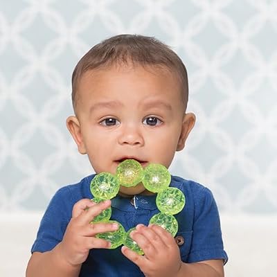 Infantino Water Teethers Sensory Exploration, Teething, Cooling & Massaging Relief for Sore Gums, Lime & Blue, 3-Pack