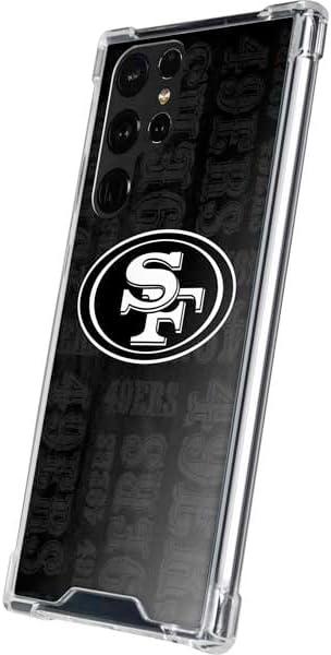 Miniatura 2 de Skinit Funda transparente compatible con Samsung Galaxy S23 Ultra, con licencia oficial de la NFL San Francisco 49ers diseño blanco y negro
