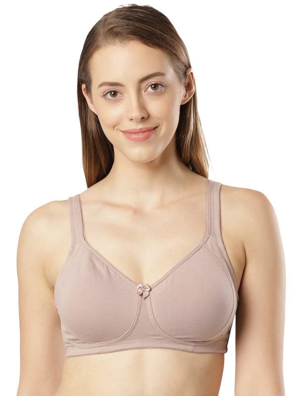 JockeyES24 Women's Wirefree Non Padded Super Combed Cotton Elastane Stretch Full Coverage Plus Size Bra with Side Panel Support and Plush Lining Cup