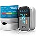 Price comparison product image [2024] TRAN Pulse Oximeter, Supplied to NHS Services, CE Approved UK, Certified Medical Device, Oxygen Monitor Finger Adults, Pulse Oximeter, Additional TRAN Oxygen Guide, Batteries Included