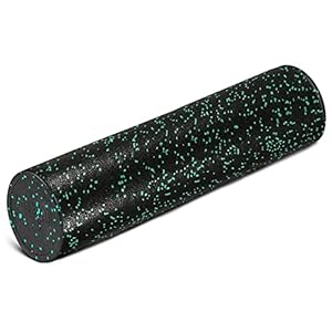 Yes4All High Density Foam Roller for Back, Variety of Sizes & Colors for Yoga, Pilates – Green Speckled – 24 Inches