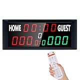 Ousmile Tabellone Segnapunti Elettronico Portatile, 39,4*4*15,8cm, 13 Cifre per Basket con...