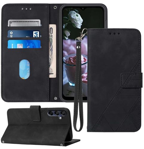 Moment Dextrad A15 5G WALLET CASE 2024 A15 5G Case Wallet,For Samsung A15 5G Case,Card Holder Slots Wrist Strap Tpu Interior Protective A15 Phone Case,Stand Pu Leather Folio Flip Cases Cover cover