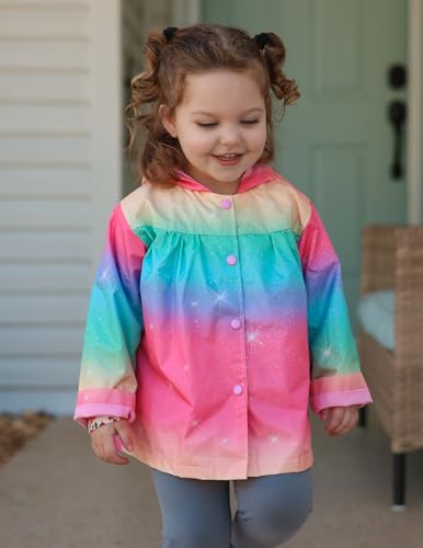 Image of Arshiner Girl Baby Kid Waterproof Hooded Coat Jacket Outwear Raincoat Hoodies