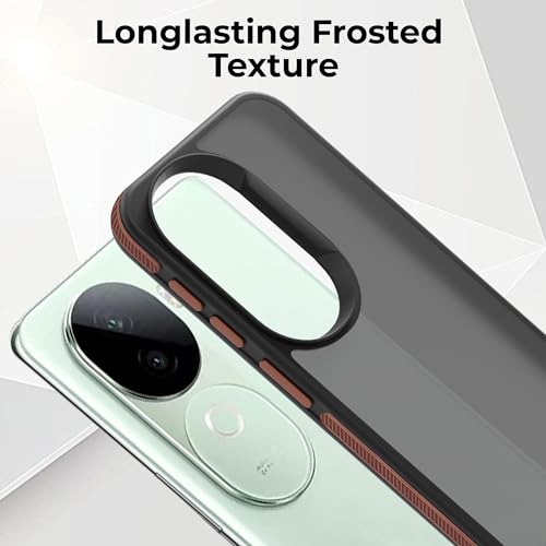 Image of A rtistque Frosted Ultra Matte Back Cover Case for Vivo V40e 5G / iQOO Z9s 5G |Smooth Sides with Grip |Raised Camera Edges- Brown - Polycarbonate;Thermoplastic Polyurethane