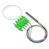Poyiccot SC Fiber Optic Splitter, 0.9mm G657A1 SC 1x4 PLC Fiber Optic Splitter Singlemode Support for Home...