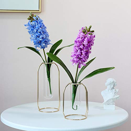 Prettdlijun Artificial Plants For Decor, 3D Hyacinth Narcissus Plastic Artificial Flower Potted Diy Crafts Floral Ornaments, Blue, 1Size #TOP1