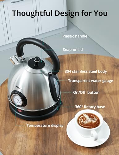 Hervidor Eléctrico Retro 1.8L Acero Inoxidable miniatura 2
