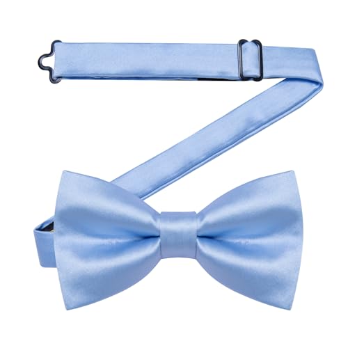 Image of YourTies Bow Ties for Men Pretied Bowties Solid Color Satin Bow Tie Formal Business Tuxedo Wedding Party Prom
