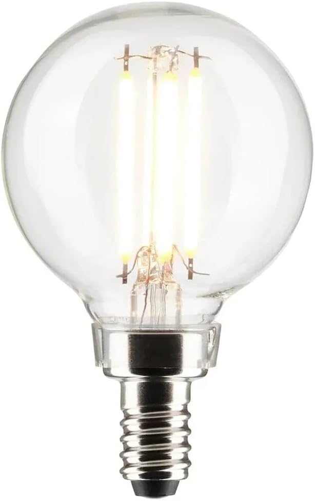 Satco 5.5-Watt LED E12 Light Bulbs, 2700K, 15000 Hour Rating, Dimmable